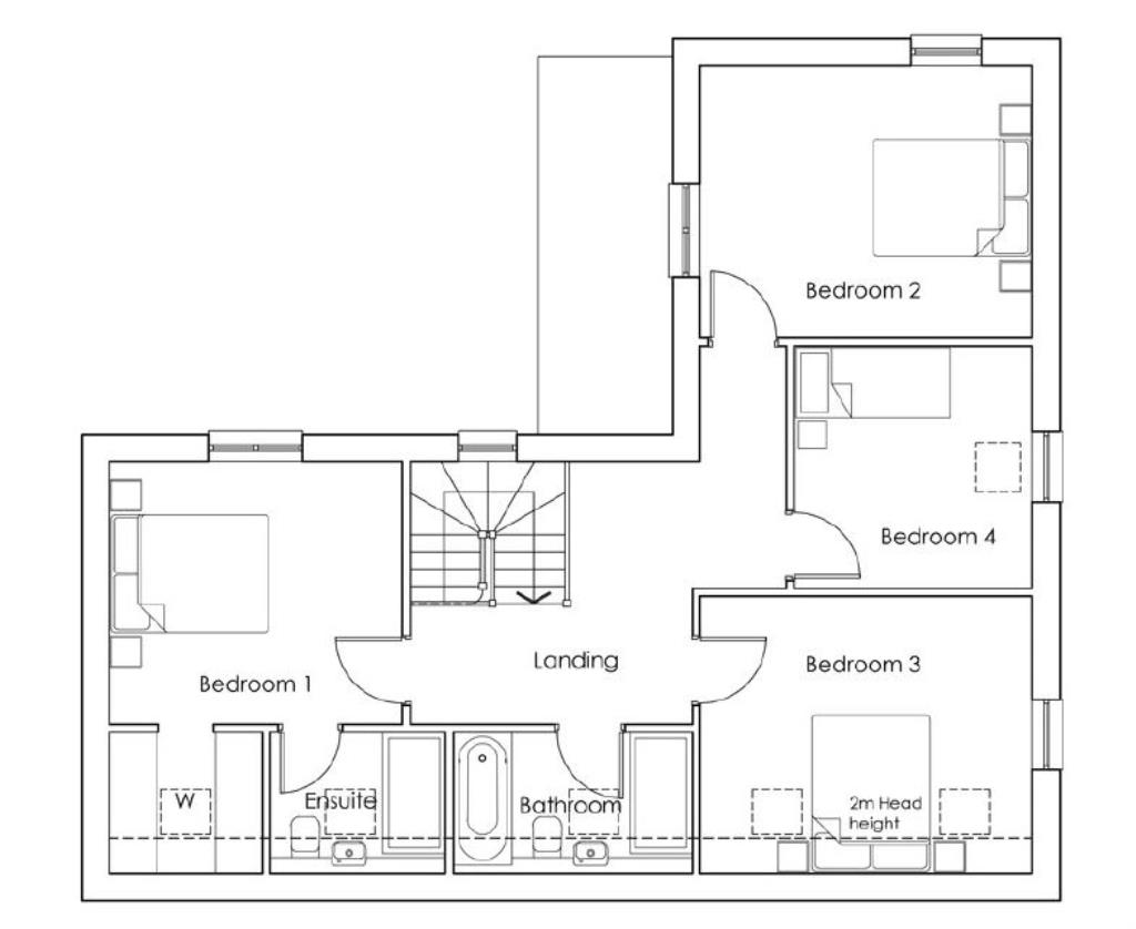 Lot: 43 - LAND WITH PLANNING CONSENT FOR DETACHED DWELLING - Proposed First Floor Plan